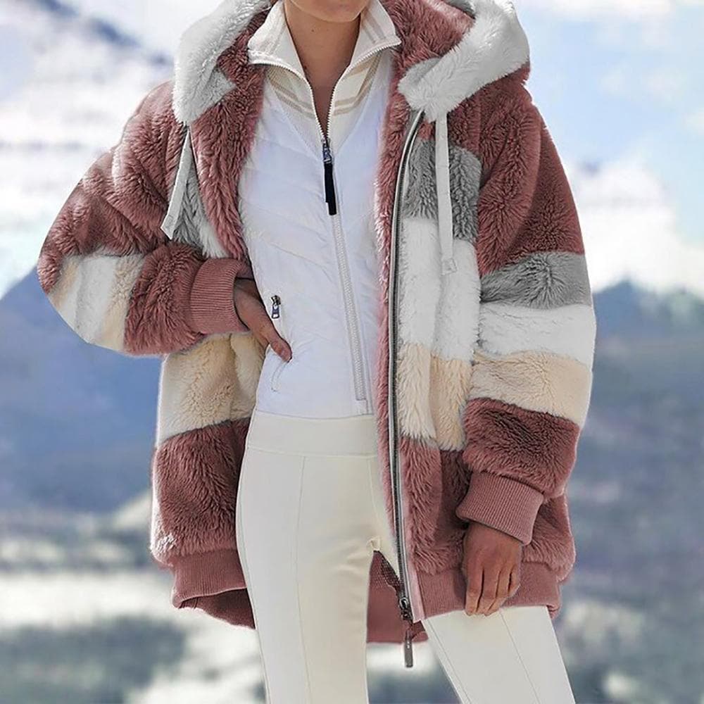 SENRI | Veste Colorblock Douillette