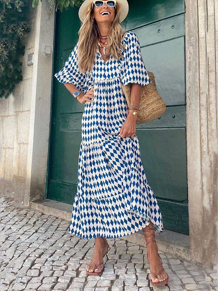 SENRI | Robe Maxi Bohème Imprimée