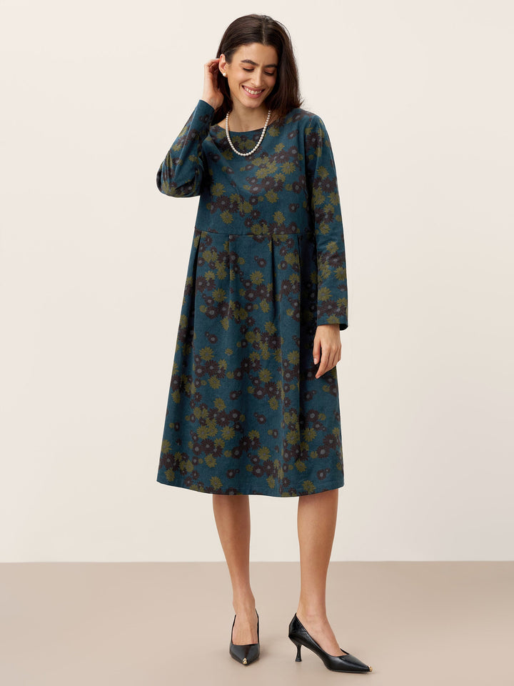SENRI | Robe Midi Imprimée en Coton Bio