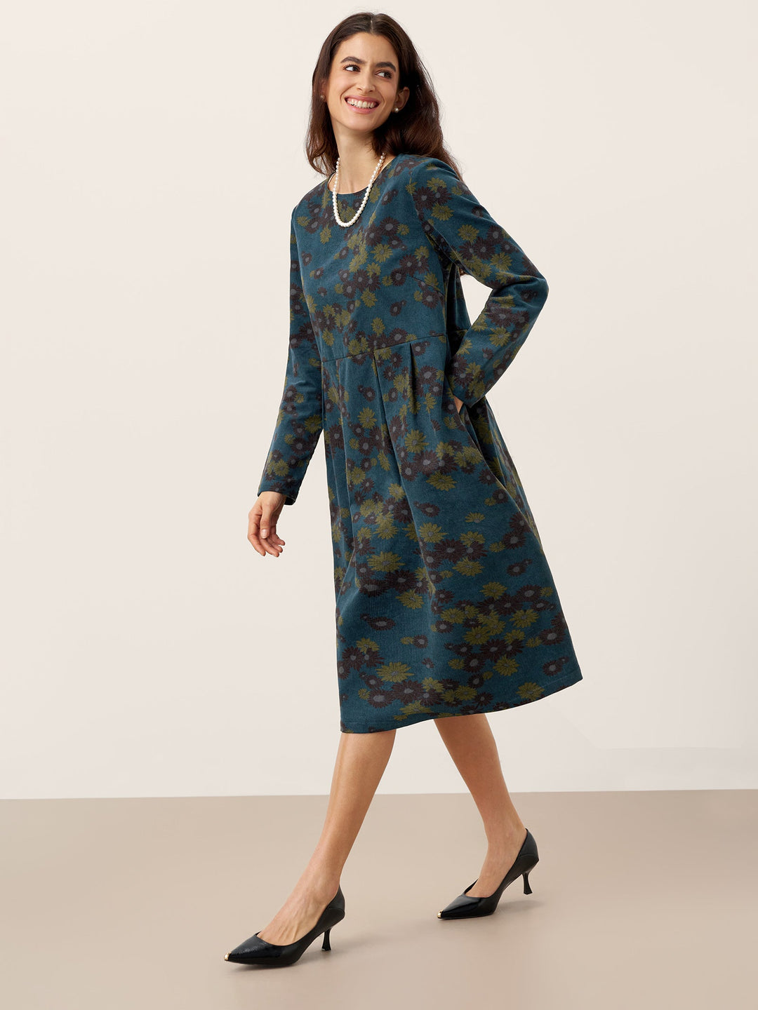 SENRI | Robe Midi Imprimée en Coton Bio