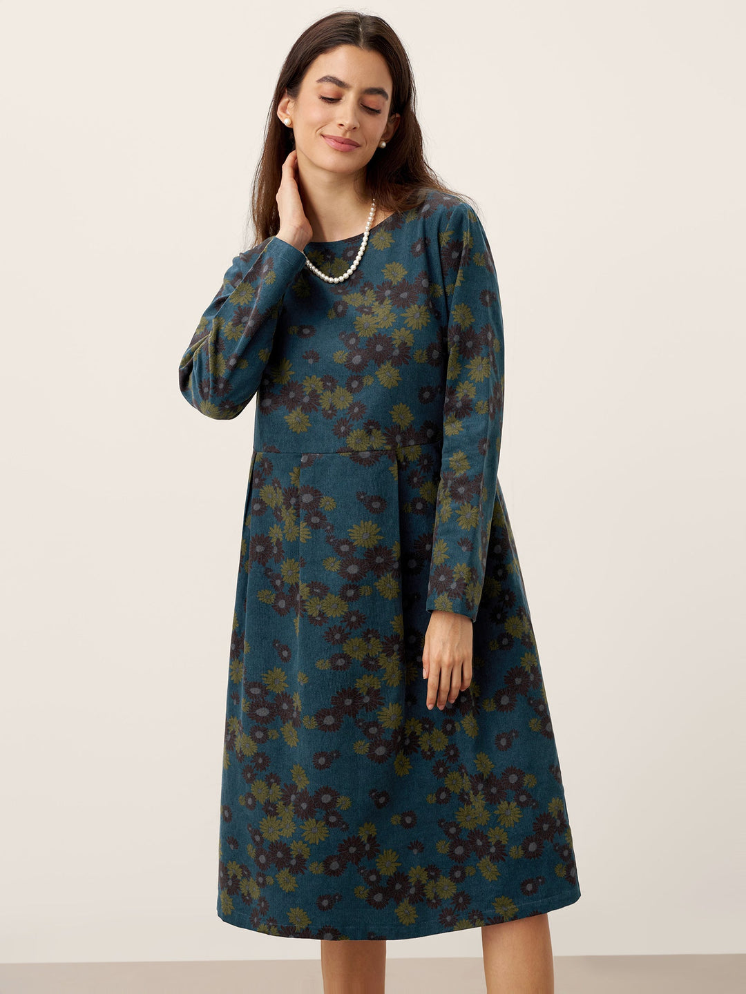 SENRI | Robe Midi Imprimée en Coton Bio