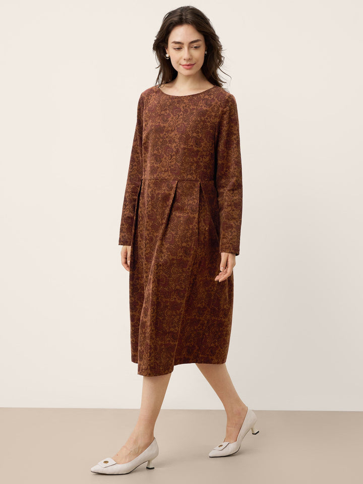 SENRI | Robe Midi Imprimée en Coton Bio