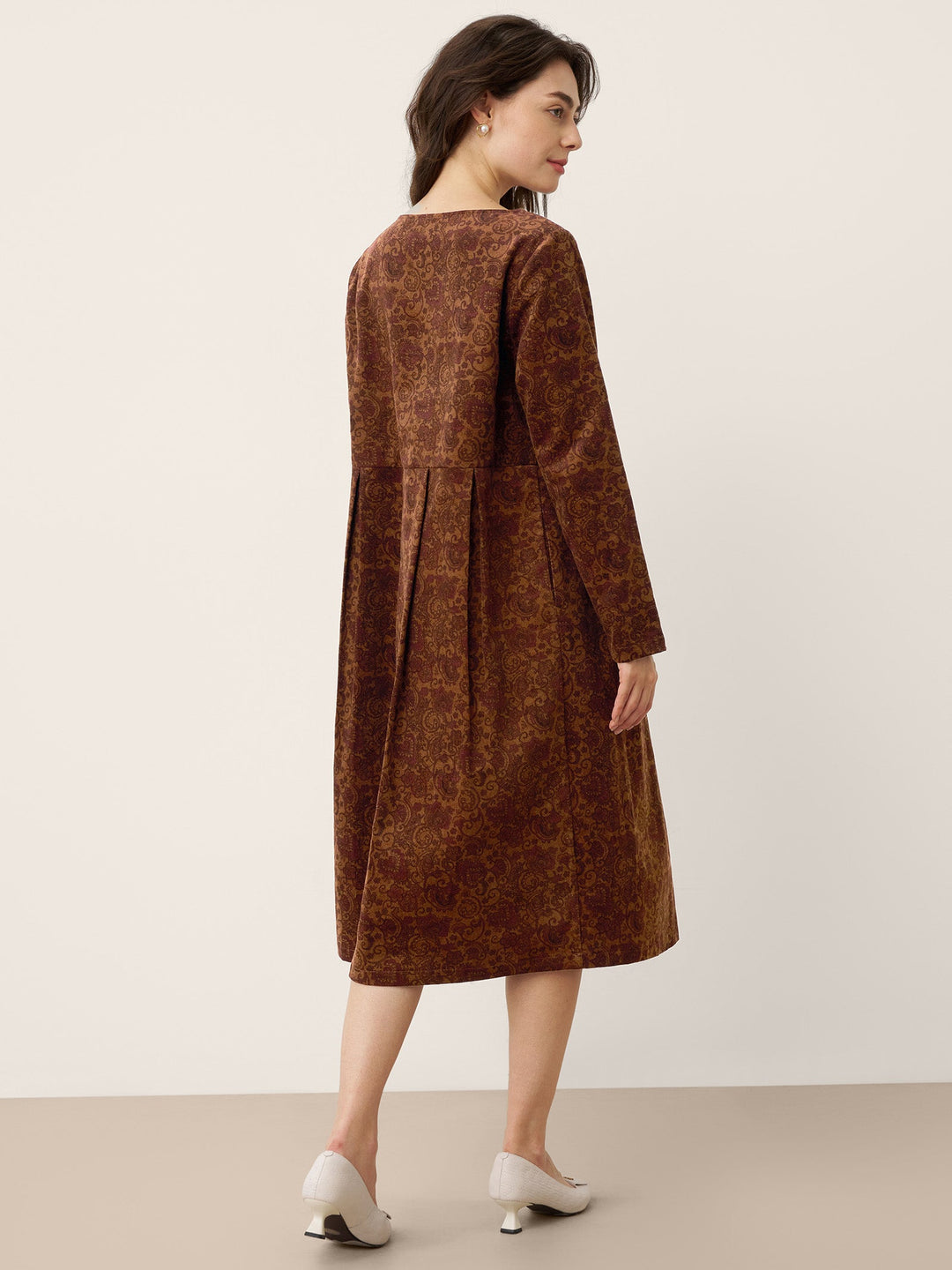 SENRI | Robe Midi Imprimée en Coton Bio