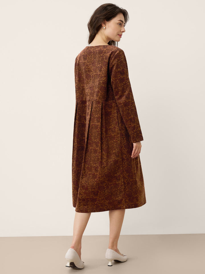 SENRI | Robe Midi Imprimée en Coton Bio