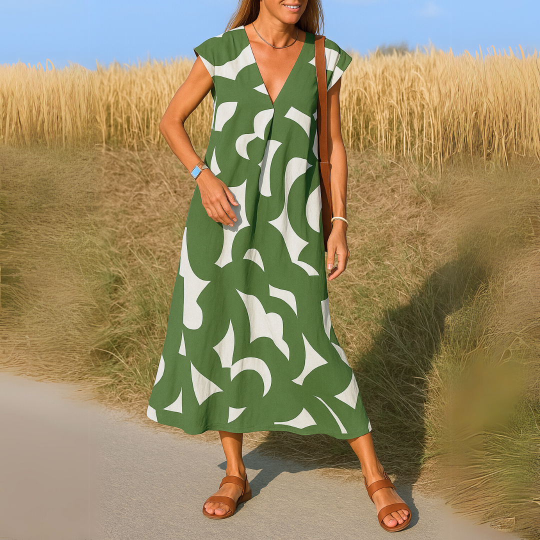 SENRI | Robe Élégante Valérie à Décolleté en V