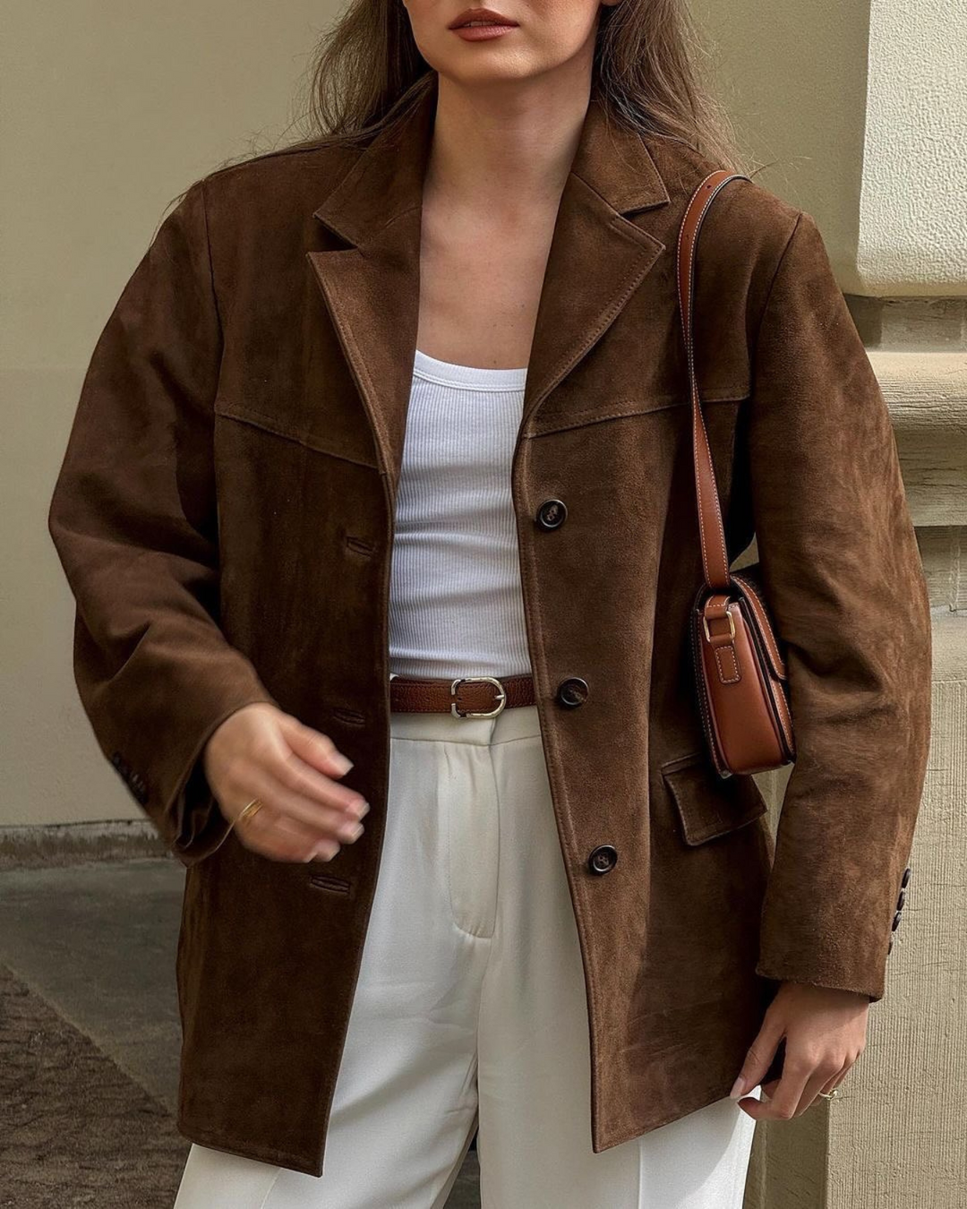 SENRI | Blazer Brun Élégant