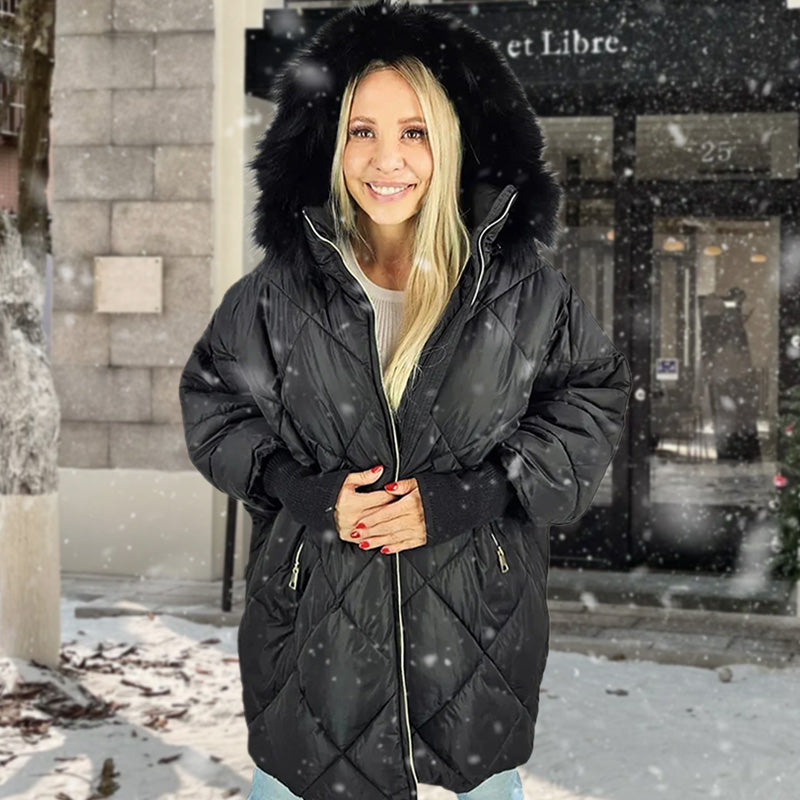 SENRI | Parka Midi avec Manches Tricotées