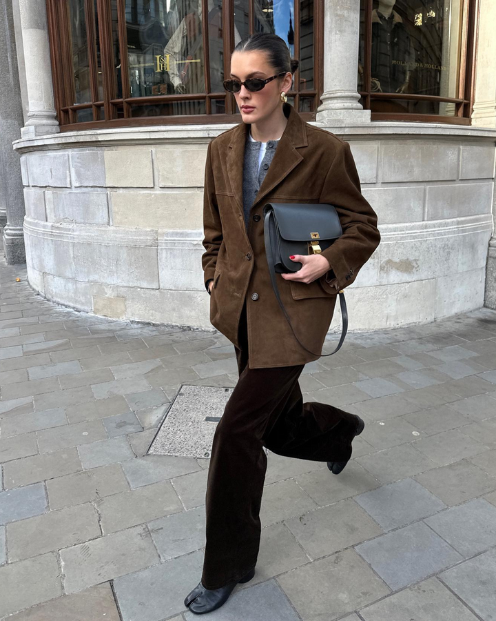 SENRI | Blazer Brun Élégant