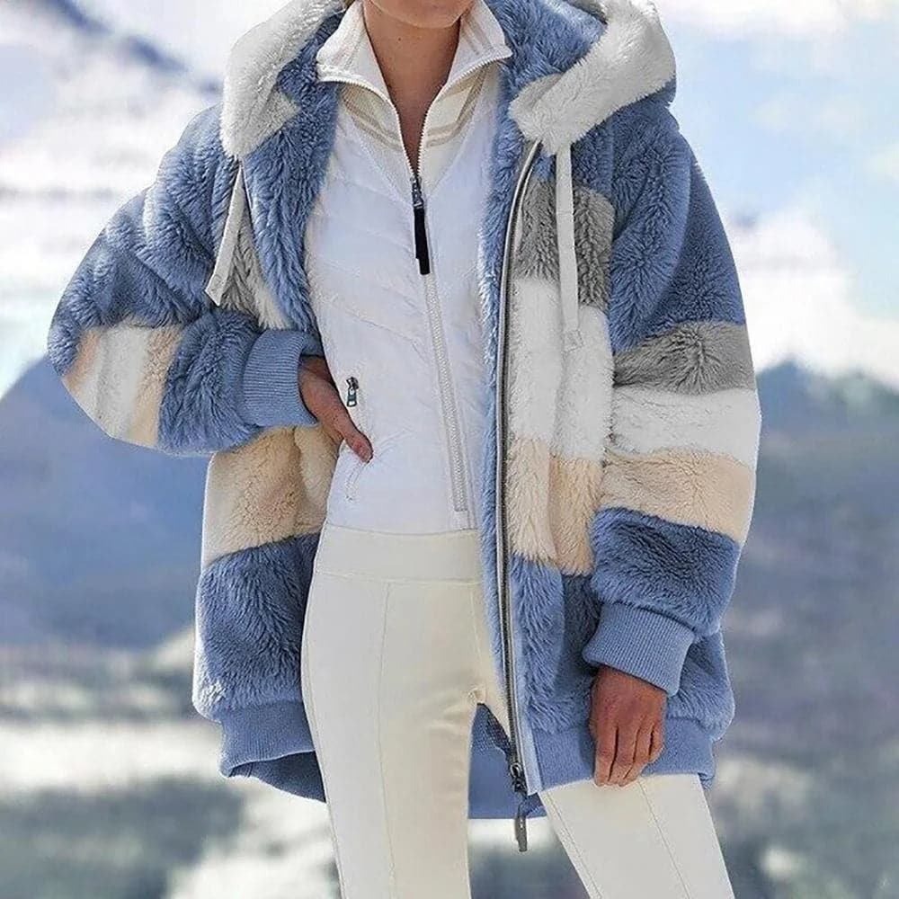 SENRI | Veste Colorblock Douillette