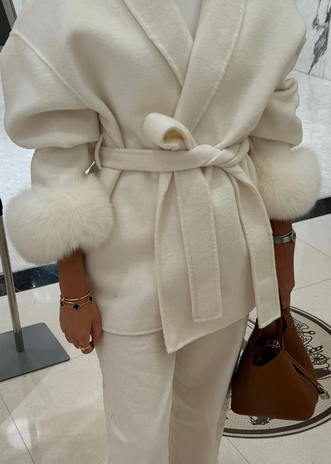 SENRI | Manteau Laine Élégant à Col Amovible