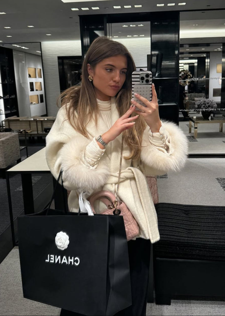 SENRI | Manteau Laine Élégant à Col Amovible