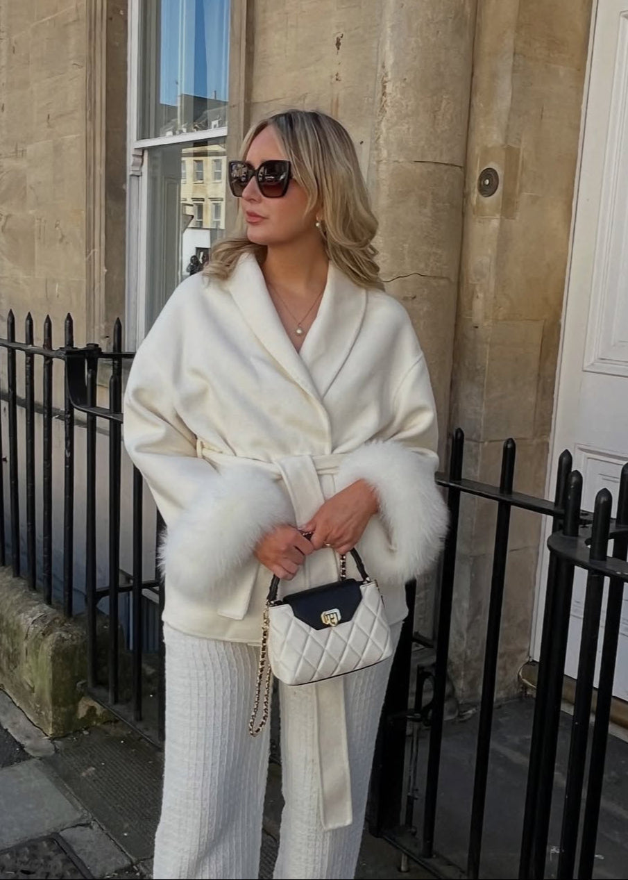 SENRI | Manteau Laine Élégant à Col Amovible