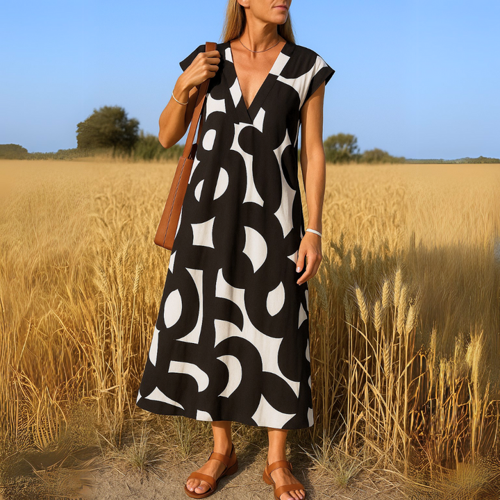 SENRI | Robe Élégante Valérie à Décolleté en V
