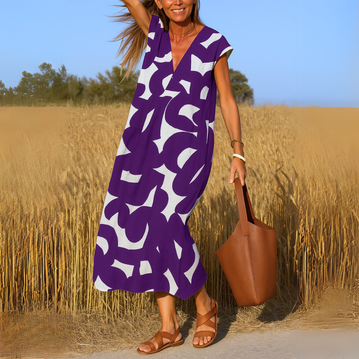 SENRI | Robe Élégante Valérie à Décolleté en V