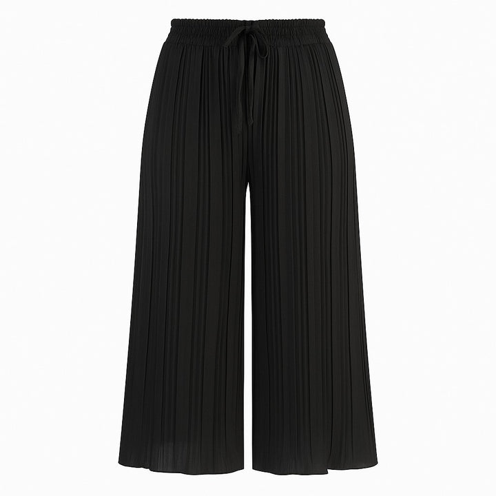 SENRI | Pantalon Plissé Noir Élégance