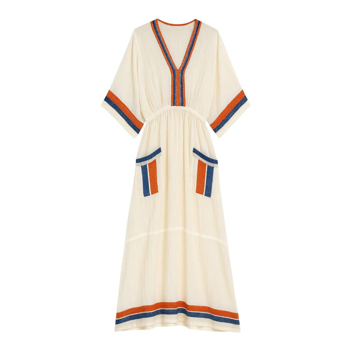 SENRI | Robe Élégante en Coton et Lin Naturels Mina