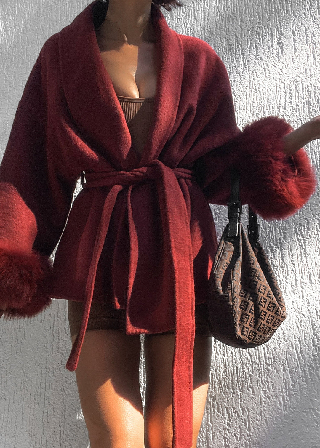 SENRI | Manteau Laine Élégant à Col Amovible