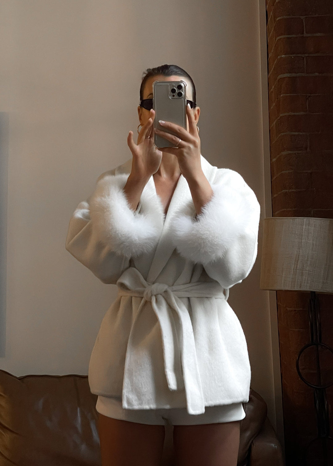 SENRI | Manteau Laine Élégant à Col Amovible