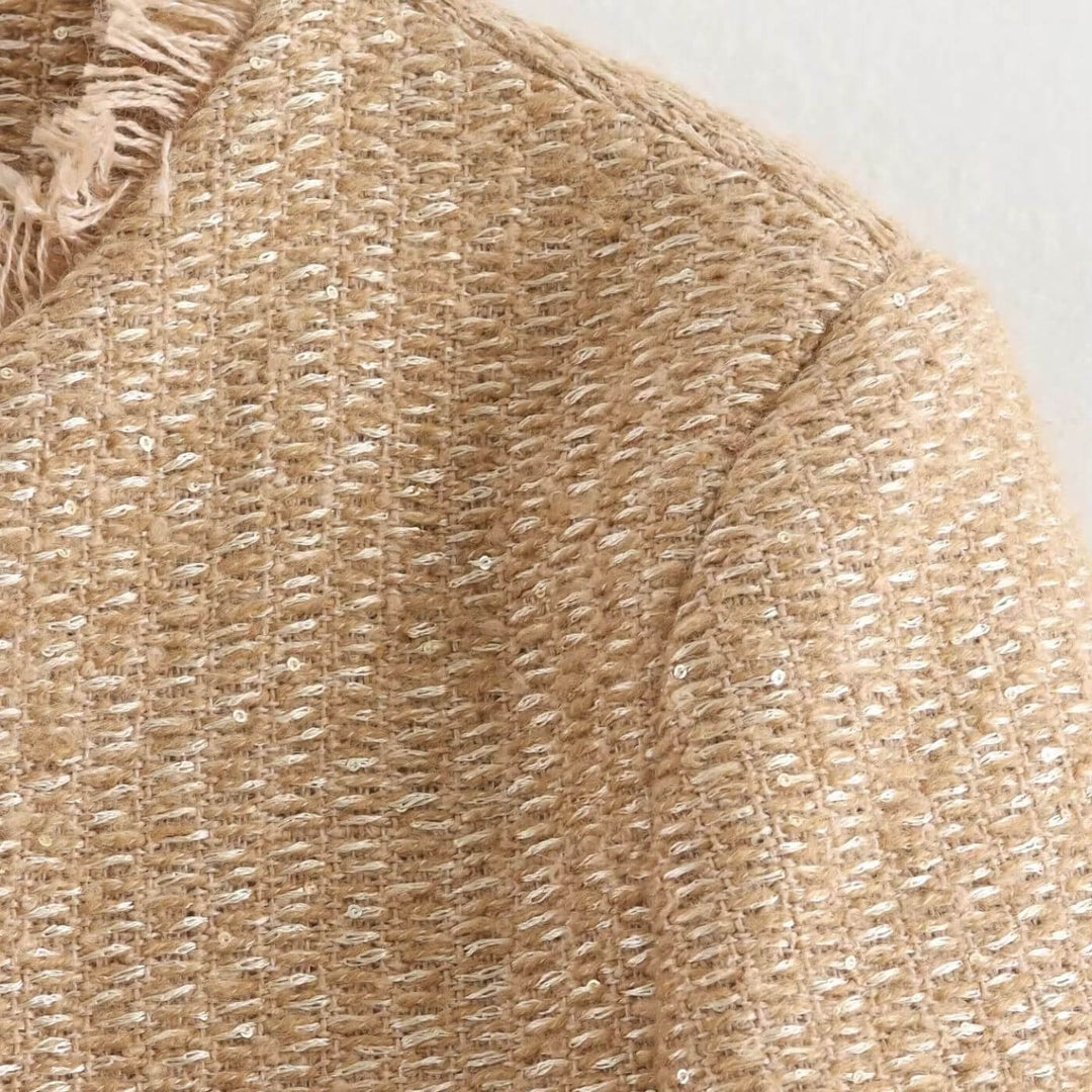 SENRI | Veste Élégante en Tissu Texturé