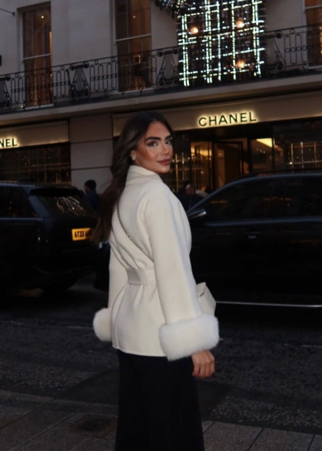 SENRI | Manteau Laine Élégant à Col Amovible