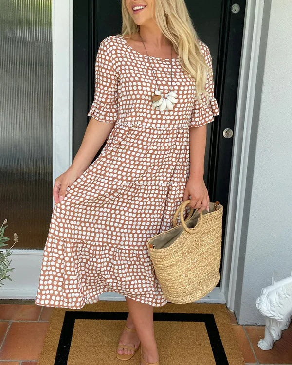 SENRI | Robe Midi Volants Décontractée Blythea