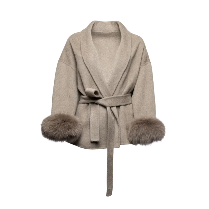 SENRI | Manteau Laine Élégant à Col Amovible