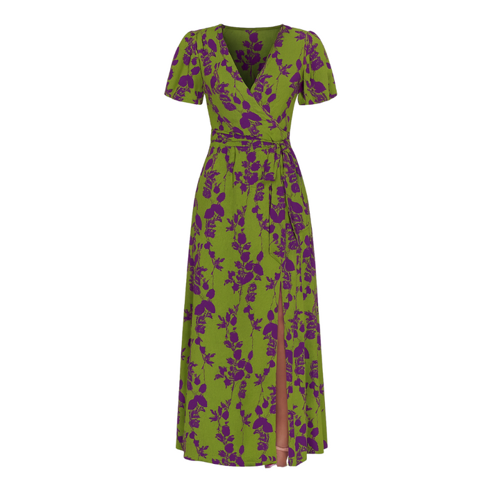 SENRI | Robe Midi Élégante à Col V Angelina