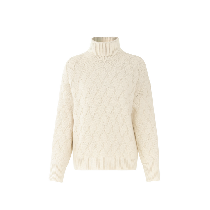 SENRI | Pull Col Roulé Torsadé Cherry