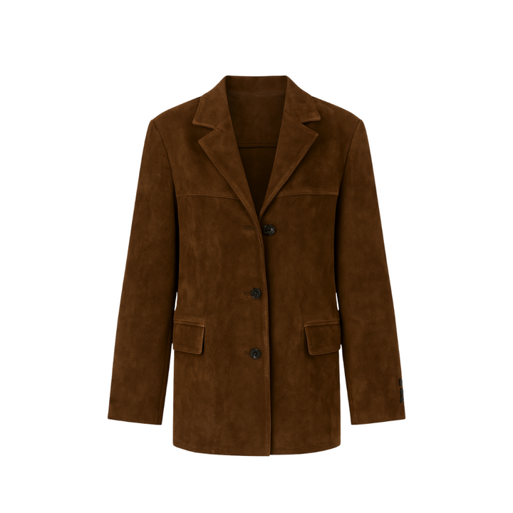 SENRI | Blazer Brun Élégant