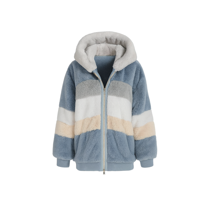 SENRI | Veste Colorblock Douillette