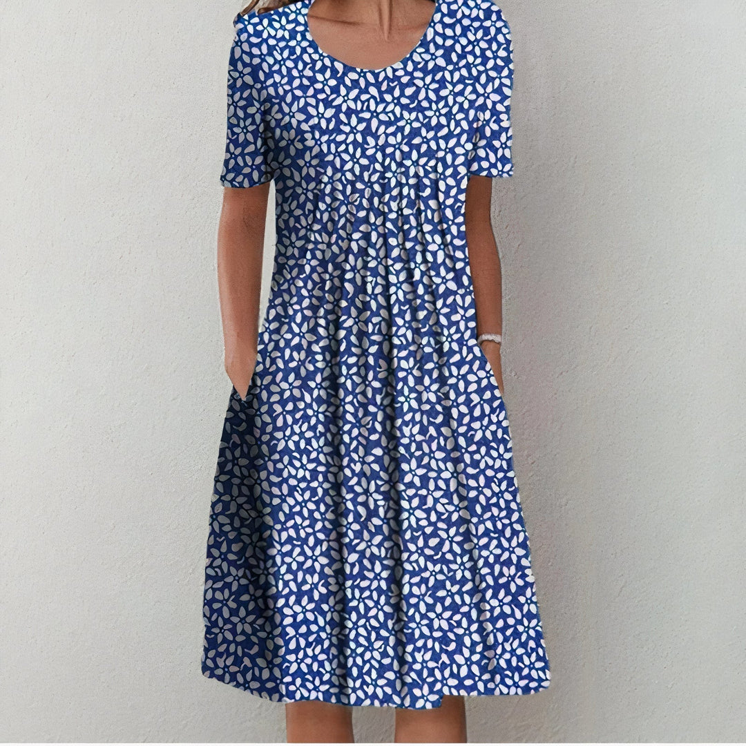 SENRI | Robe Midi Fleurie avec Poches