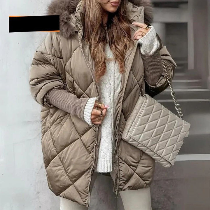 SENRI | Parka Midi avec Manches Tricotées