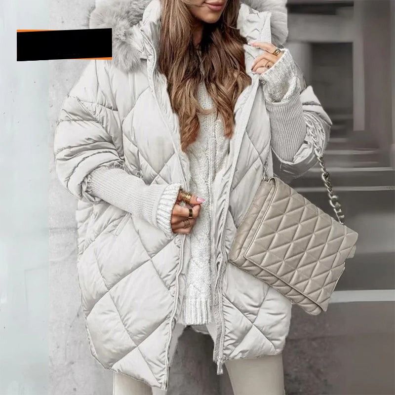 SENRI | Parka Midi avec Manches Tricotées