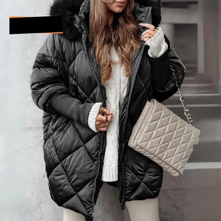 SENRI | Parka Midi avec Manches Tricotées