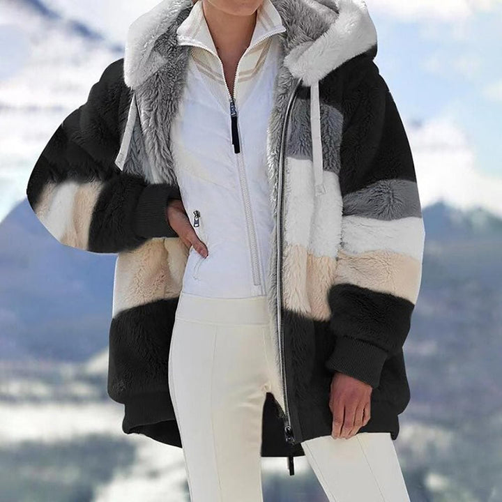 SENRI | Veste Colorblock Douillette