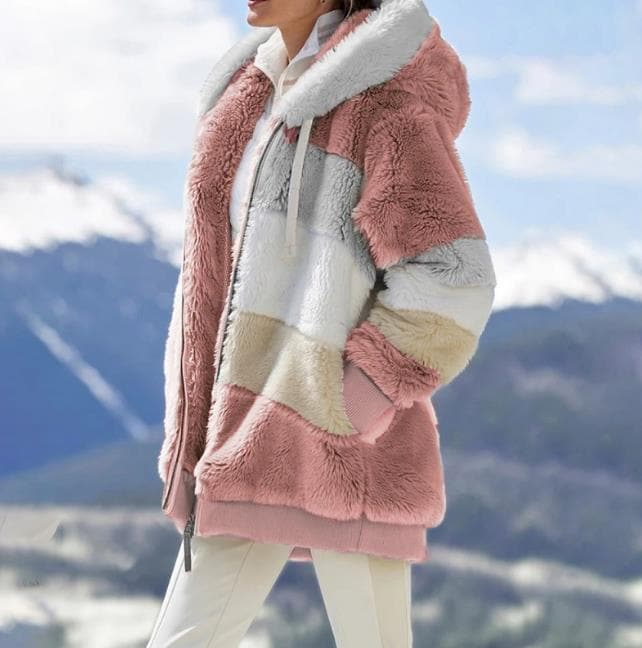 SENRI | Veste Colorblock Douillette