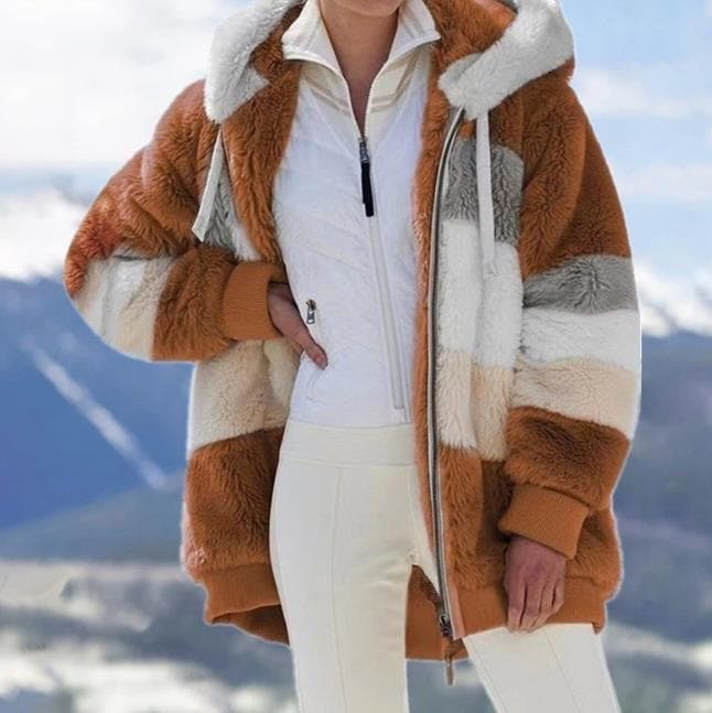 SENRI | Veste Colorblock Douillette
