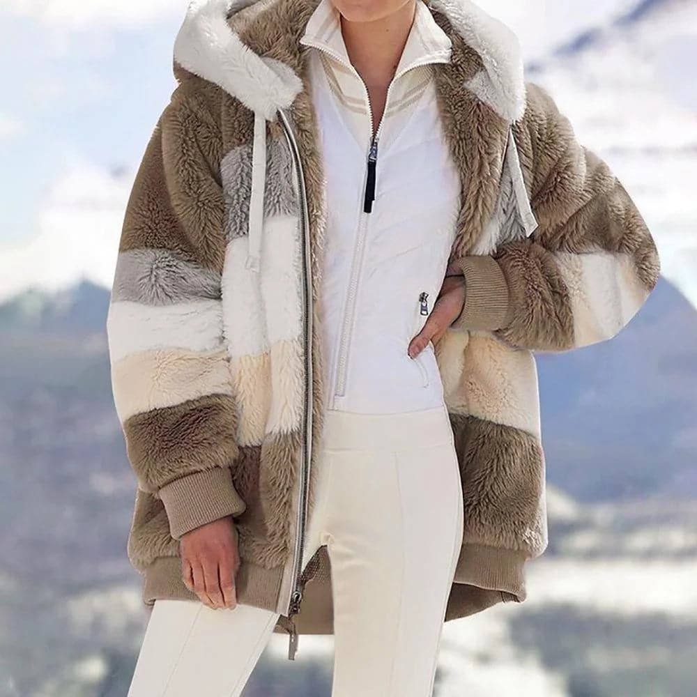 SENRI | Veste Colorblock Douillette