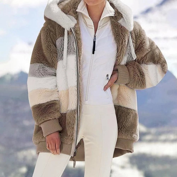 SENRI | Veste Colorblock Douillette