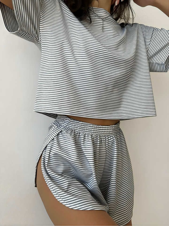 SENRI | Ensemble Décontracté 2 Pièces avec Short et Fente