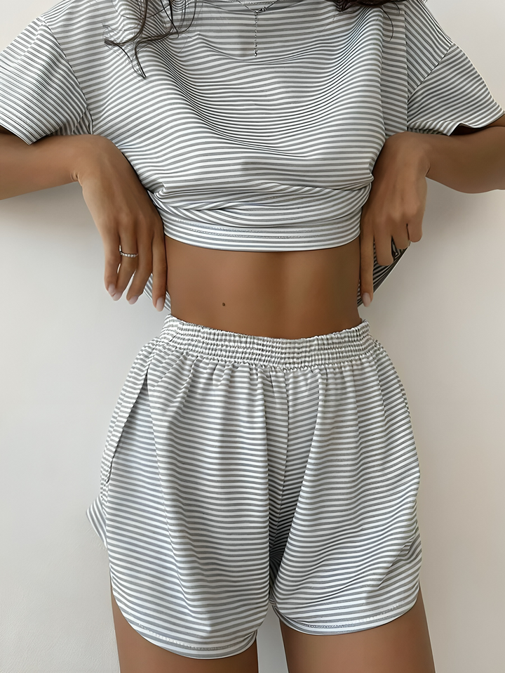 SENRI | Ensemble Décontracté 2 Pièces avec Short et Fente