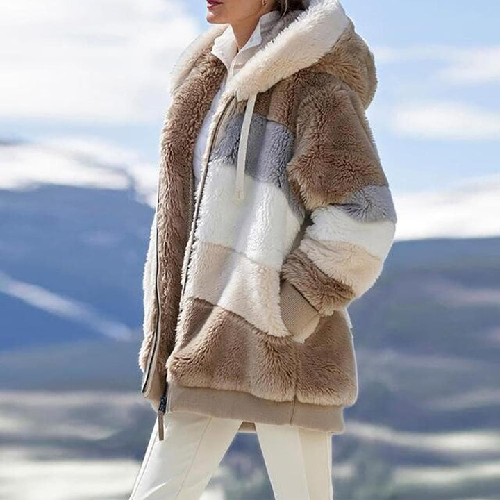 SENRI | Veste Colorblock Douillette