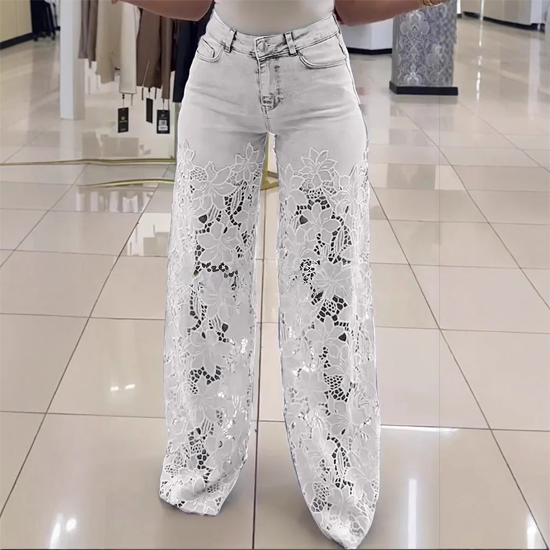 SENRI | Jean Patchwork Dentelle Estival